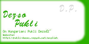 dezso pukli business card